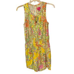 Lilly Pulitzer Target Happy Place Challis Floral Romper Medium Sleeveless Summer
